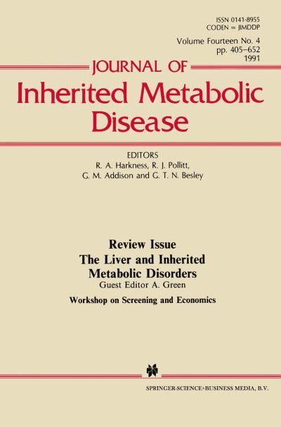 Cover for Henry Green · Journal of Inherited Metabolic Disease (Taschenbuch) [&lt;em&gt;Special issue of `JOURNAL OF INHERITED METABOL edition] (1992)