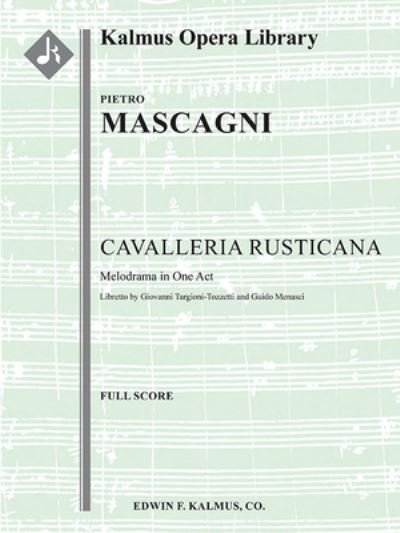 Cover for Pietro Mascagni · Cavalleria Rusticana (Bok) (2020)