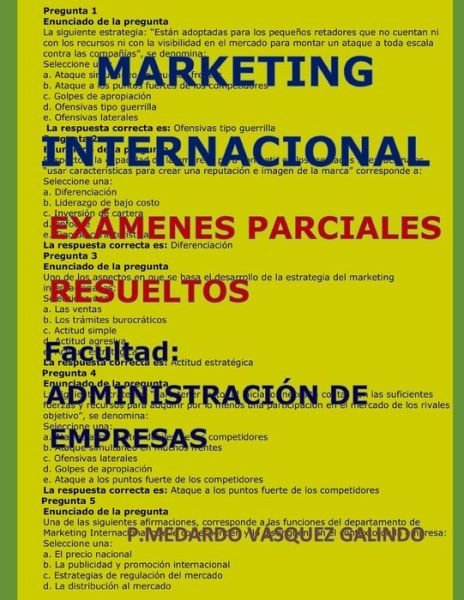 Cover for V · Marketing Internacional- Ex (Pocketbok) (2018)