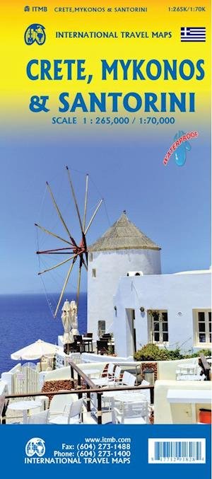 Cover for ITM Publications · Crete, Mykonos &amp; Santorini (Map) (2023)