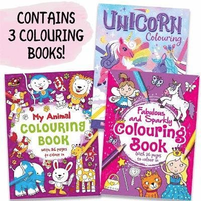 Cover for Igloo Books · Three Amazing Colouring Books - With over 100 pages to colour in! (Boksett) (2024)