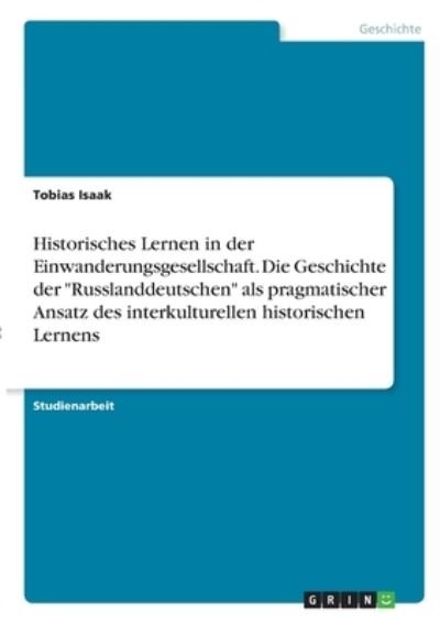 Cover for Isaak · Historisches Lernen in der Einwan (N/A)