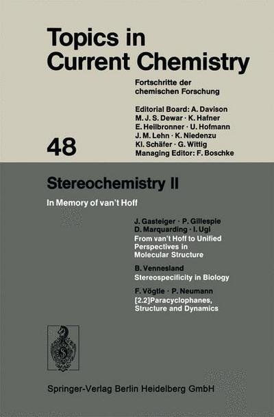 Cover for Kendall N. Houk · Stereochemistry II: In Memory of van't Hoff - Topics in Current Chemistry (Hardcover bog) (1974)