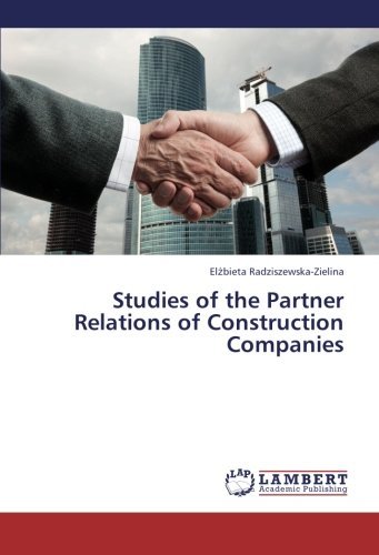 Cover for Elzbieta Radziszewska-zielina · Studies of the Partner Relations of Construction Companies (Taschenbuch) (2013)