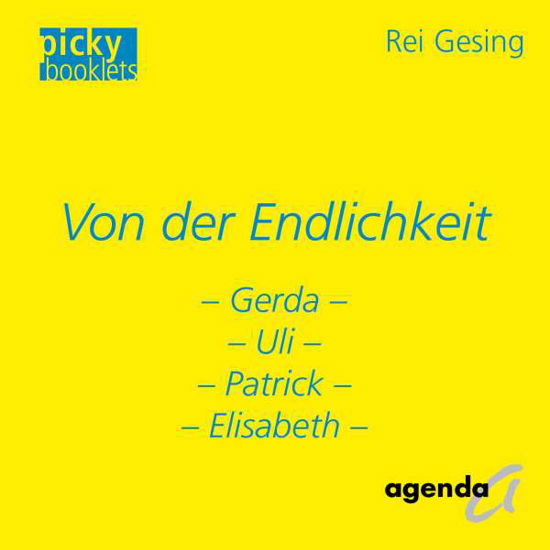 Cover for Gesing · Von der Endlichkeit (Book)