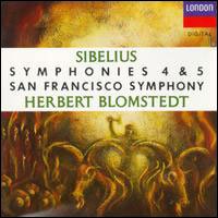 Cover for Herbert Blomstedt · Jean Sibelius - Symphonies No.4 &amp; 5 (CD)