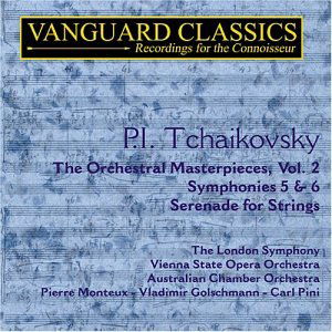 Cover for Monteux / LSO / Golschmannm.fl. · Syms No. 5 &amp; No 6 in B minor / Serenade for Strings Op.48                                                                                                                                                   Vanguard Classics Klassisk (CD) (2007)