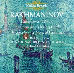 Cover for Sergei Rachmaninov · Piano Concerto No.4 / Paganini Rhapsody - John Lill (CD) (2018)