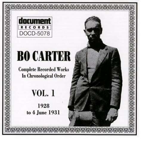 Cover for Bo Carter · Bo Carter 1 1928-1931 (CD) (2000)