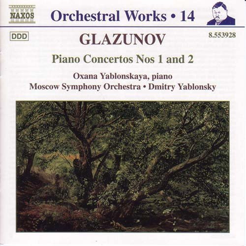 Glazunovpiano Concertos Nos 1 2 - Yablonskayamsoyablonsky - Musiikki - NAXOS - 0730099492829 - maanantai 29. toukokuuta 2000