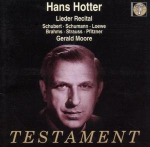 Cover for Hotter Hans · Lieder Recital Testament Klassisk (CD) (2000)