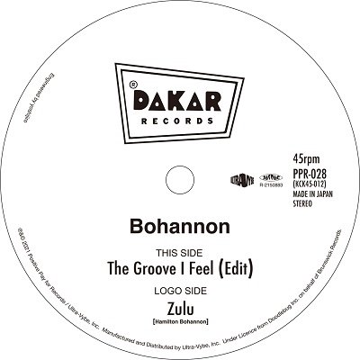The Groove I Feel (Edit) / Zulu - Bohannon - Musik -  - 4526180551829 - 17. juli 2021