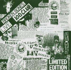 Cover for Broken Bones · Live 100 Club 1984 (CD) (2001)