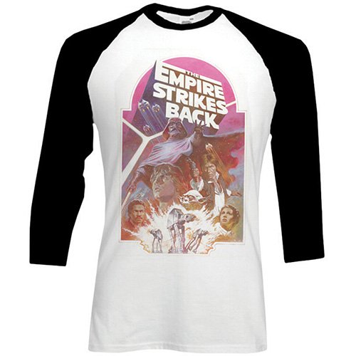 Cover for Star Wars · Star Wars Unisex Raglan Tee: The Empire Strikes Back Montage (CLOTHES) [size M] [Black,White - Unisex edition]