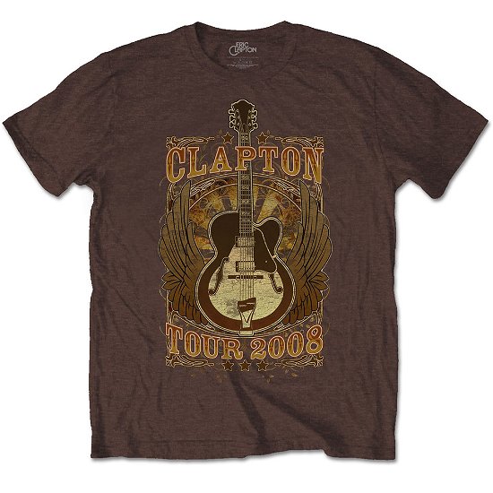 Cover for Eric Clapton · Eric Clapton Unisex T-Shirt: Tour 2008 (T-shirt) [size L] [Brown - Unisex edition]