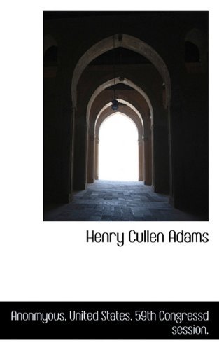Cover for Anonmyous · Henry Cullen Adams (Pocketbok) (2009)