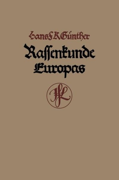Cover for H F K Gunther · Rassenkunde Europas (Paperback Book) (2019)