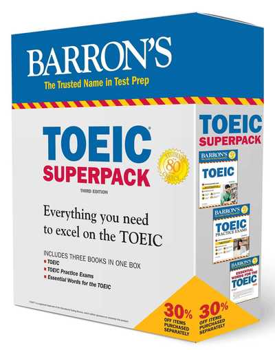 Cover for Lin Lougheed · TOEIC Superpack - Barron's Test Prep (Pocketbok) [Third edition] (2019)