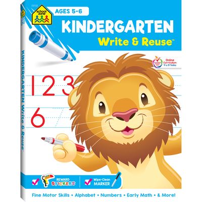 Cover for School Zone · School Zone Kindergarten Write &amp; Reuse Workbook (Paperback Book) (2019)