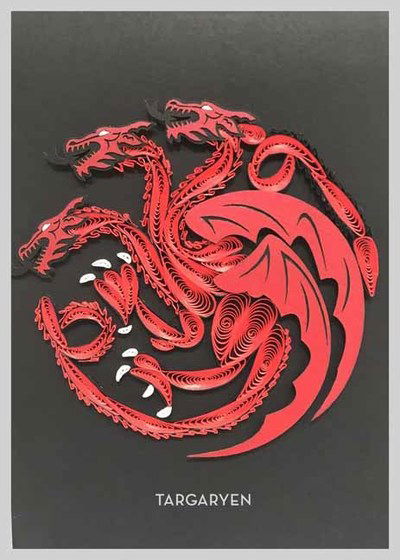 Game of Thrones: House Targaryen Quilled Card - Insight Editions - Kirjat - Insight Editions - 9781682983829 - torstai 8. marraskuuta 2018