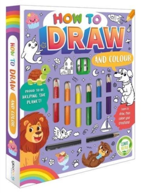 Cover for Igloo Books · How to Draw and Colour - Book and Colouring Pens (Paperback Book) (2023)
