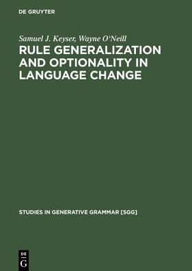 Cover for Keyser · Rule Generalization and Optional (Book) (1985)