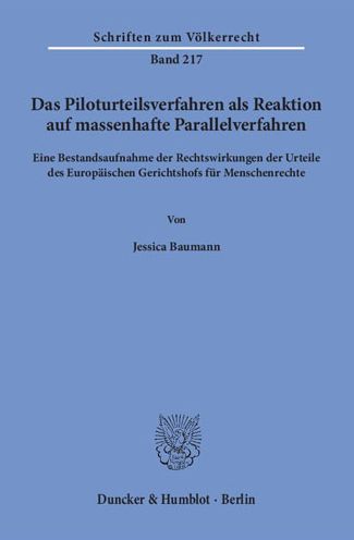 Cover for Baumann · Das Piloturteilsverfahren als R (Bok) (2016)