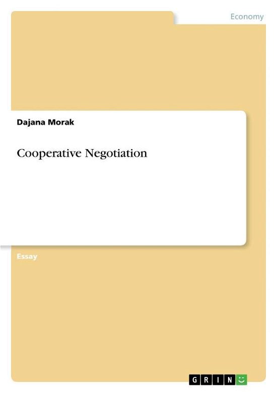 Cover for Morak · Cooperative Negotiation (Bog) (2009)