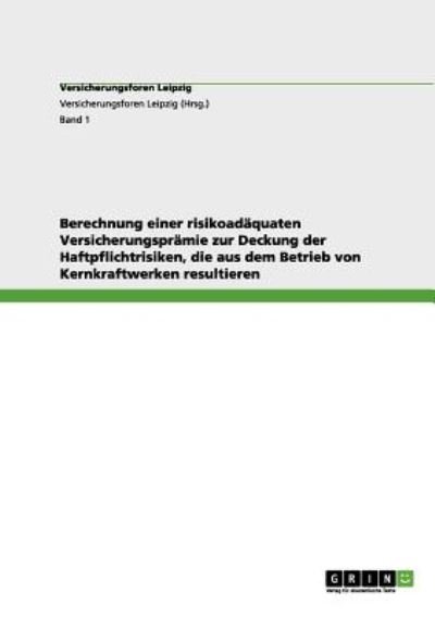 Cover for Günther · Berechnung einer risikoadäquate (Book) [German edition] (2011)
