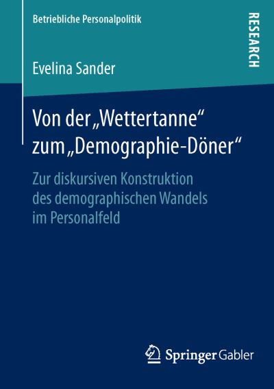 Cover for Sander · Von der &quot;Wettertanne&quot; zum &quot;Demog (Book) (2016)