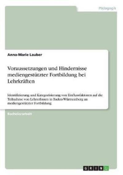 Cover for Lauber · Voraussetzungen und Hindernisse (Bog)