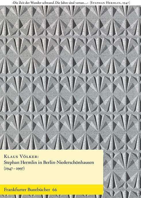 Cover for Völker · Stephan Hermlin in Berlin-Nieder (Bok)