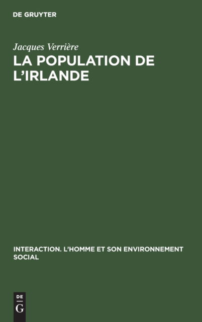 Cover for Jacques Verrie?re · La population de l'Irlande (Book) (1979)