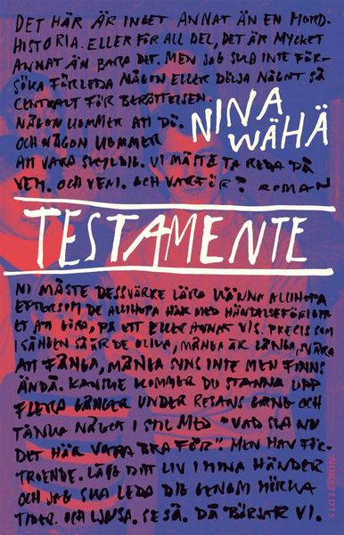 Testamente - Nina Wähä - Books - Norstedts - 9789113089829 - January 24, 2019