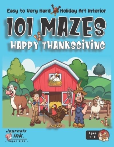 Thanksgiving Maze Book for Kids Ages 4-8 - Sk - Książki - Independently Published - 9798697417829 - 14 października 2020