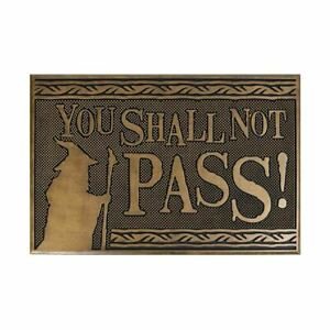 Cover for Lord Of The Rings · Lord Of The Rings - Lord Of The Rings - Shall Not Pass (rubber Doormat) (Door Mats) (Toys) (2020)