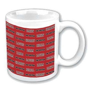One Direction Boxed Standard Mug: Tiled Names - One Direction - Merchandise - Global - Accessories - 5055295334830 - 29. oktober 2012