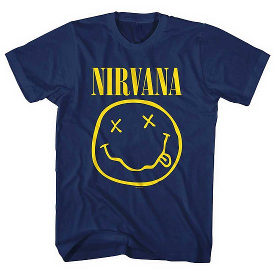 Nirvana Unisex T-Shirt: Yellow Happy Face - Nirvana - Mercancía -  - 5056561036830 - 