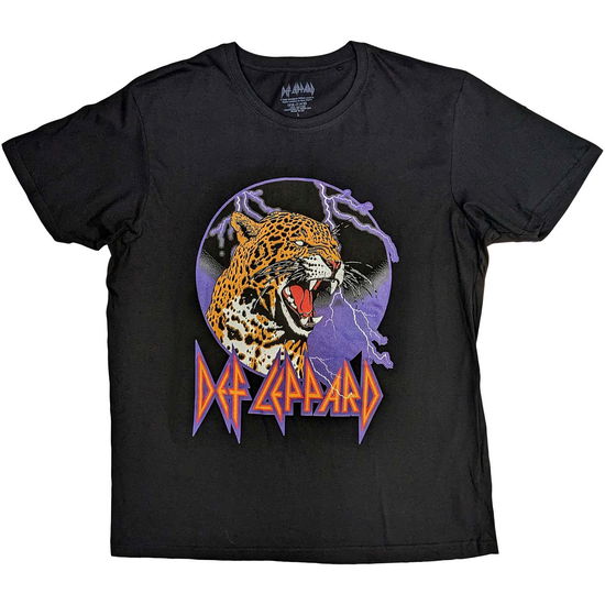 Def Leppard Unisex T-Shirt: Lightning Leopard - Def Leppard - Merchandise -  - 5056561094830 - 