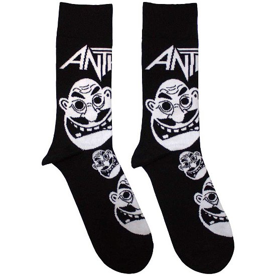 Cover for Anthrax · Anthrax Unisex Ankle Socks: Faces Pattern B&amp;W (UK Size 7 - 11) (CLOTHES) [size M]