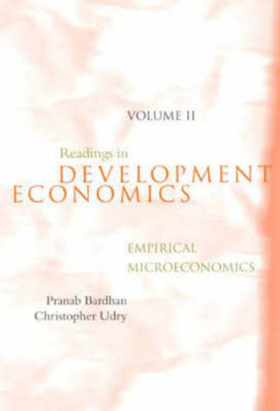 Cover for Pranab Bardhan · Readings in Development Economics: Empirical Microeconomics - The MIT Press (Paperback Book) (2000)