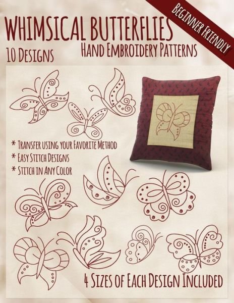 Cover for Stitchx Embroidery · Whimsical Butterflies Hand Embroidery Patterns (Paperback Bog) (2016)