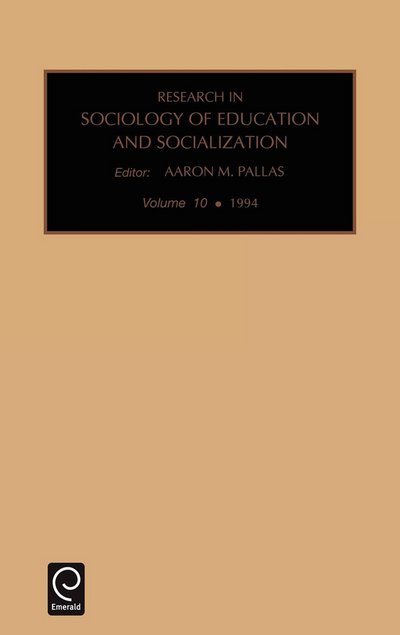 Cover for Pallas · Research in the Sociology of Education and Socialization - Research in Sociology of Education and Socialization (Hardcover bog) (1994)