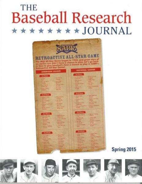 Cover for Society for American Baseball Research · Baseball Research Journal (BRJ), Volume 44 #1 (Taschenbuch) (2015)