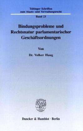 Cover for Haug · Bindungsprobleme und Rechtsnatur p (Book) (1994)