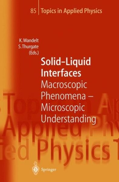 Cover for K Wandelt · Solid-Liquid Interfaces: Macroscopic Phenomena - Microscopic Understanding - Topics in Applied Physics (Hardcover Book) [2003 edition] (2002)