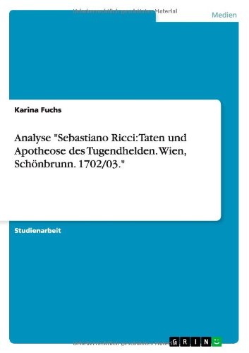 Cover for Fuchs · Analyse &quot;Sebastiano Ricci: Taten (Book) [German edition] (2011)