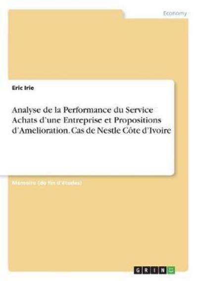 Cover for Irie · Analyse de la Performance du Servi (Book)