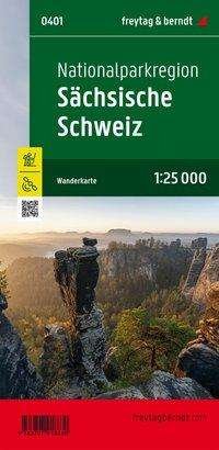 Cover for Saxon Switzerland national park region, hiking map 1:25,000, with info guide (Landkarten) (2021)