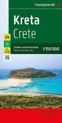 Crete Road and Leisure Map 1:150,000 - Freytag Berndt - Kirjat - Freytag-Berndt - 9783707921830 - tiistai 1. marraskuuta 2022